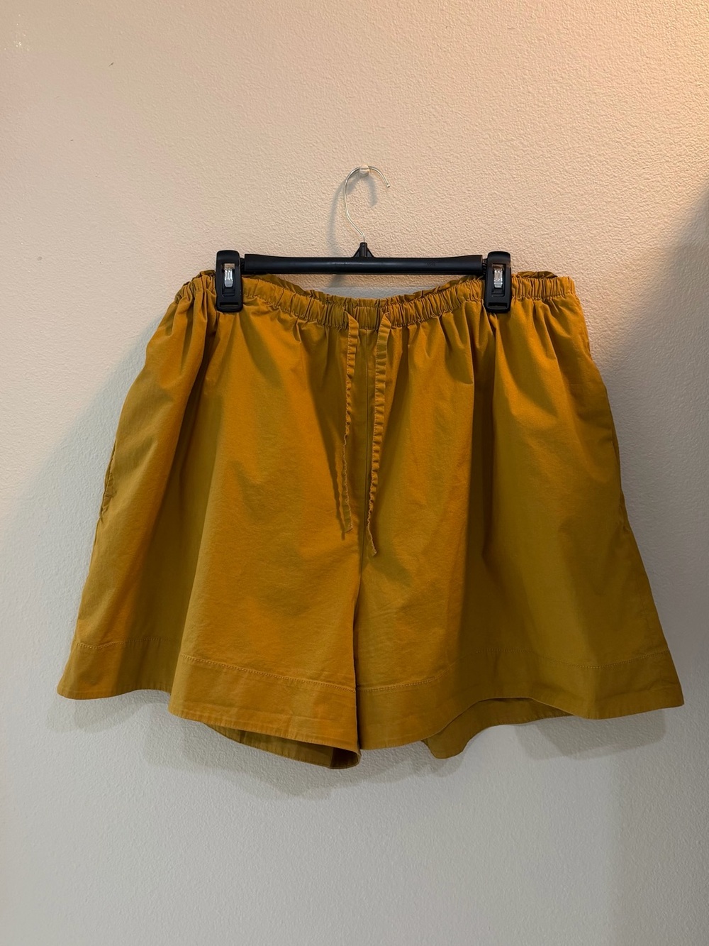 COS Tan Drawstring Waist Shorts